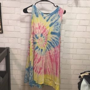 Tie-dyed High Necked Lounge Dress